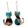 Teal Kittens Earrings