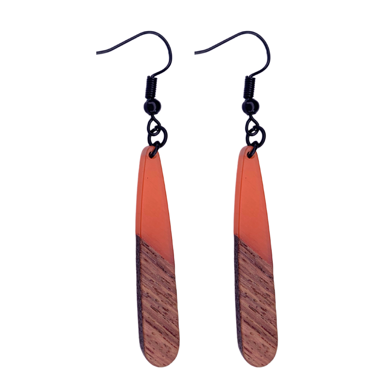 Tangerine Timber Earrings