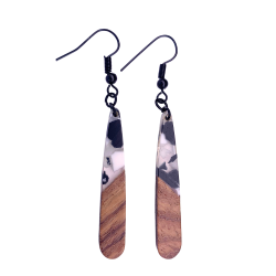 Black Marble Earrings