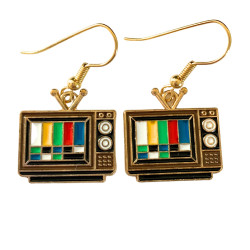 Retro TV Time Earrings